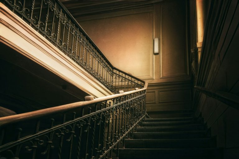 dark stairwell