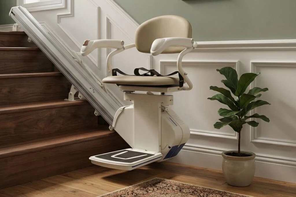 Nautilus Heavy Duty stair lift with reinforced seating
